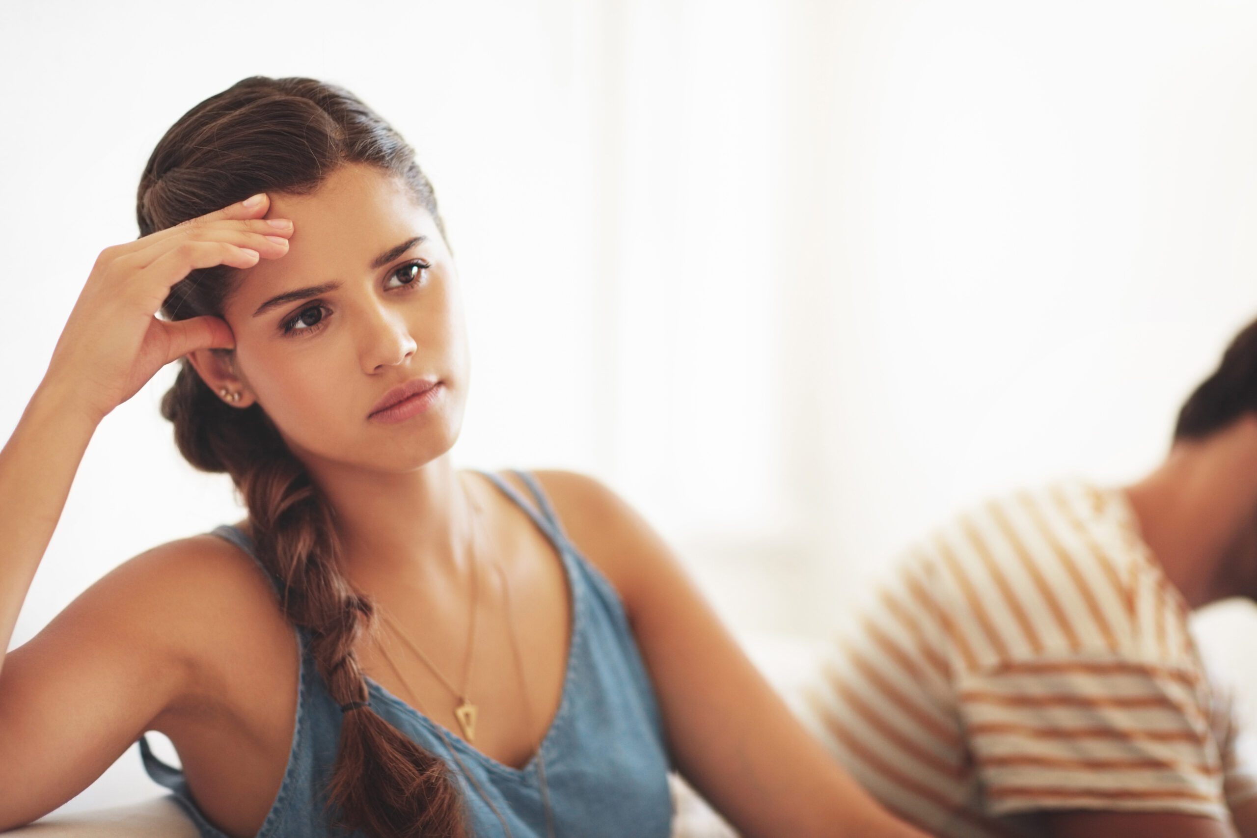I Feel Like My Girlfriend Doesn’t Care Anymore: Decode The Coldness &Amp; Regain Respect 19 Unhappy, Conflict Or Sad With A Couple Fighting On A Sofa In Their Home Living Room About An Affair Or Breakup. Depression, Abuse Or Domestic Violence With A Woman Thinking Of Breakup While Arguing.