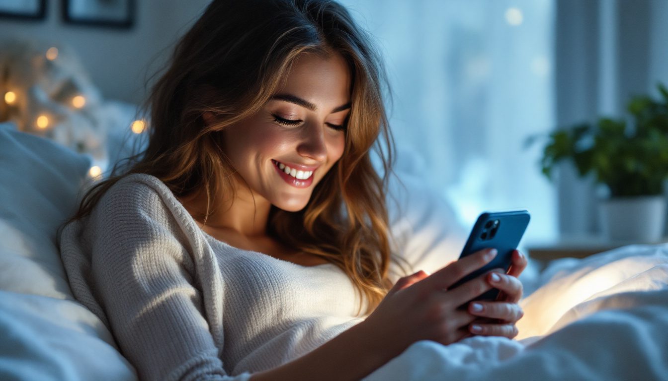 How To Know If A Younger Woman Likes You: 12 Clear Signs Of Attraction 32 A Younger Woman Texting With Excitement, Showing Interest In An Older Man.