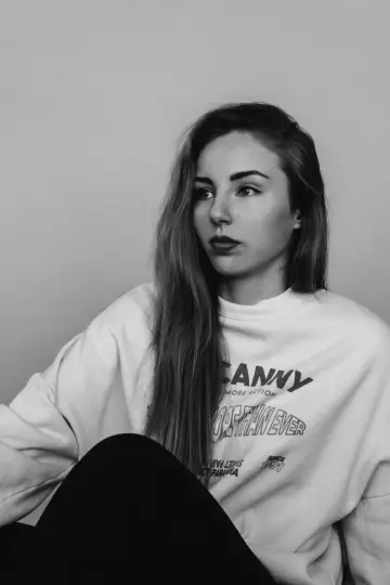 Girls With Daddy Issues: Black And White Perspectives 68 Woman In Deep Thought, Reflecting On Emotional Struggles