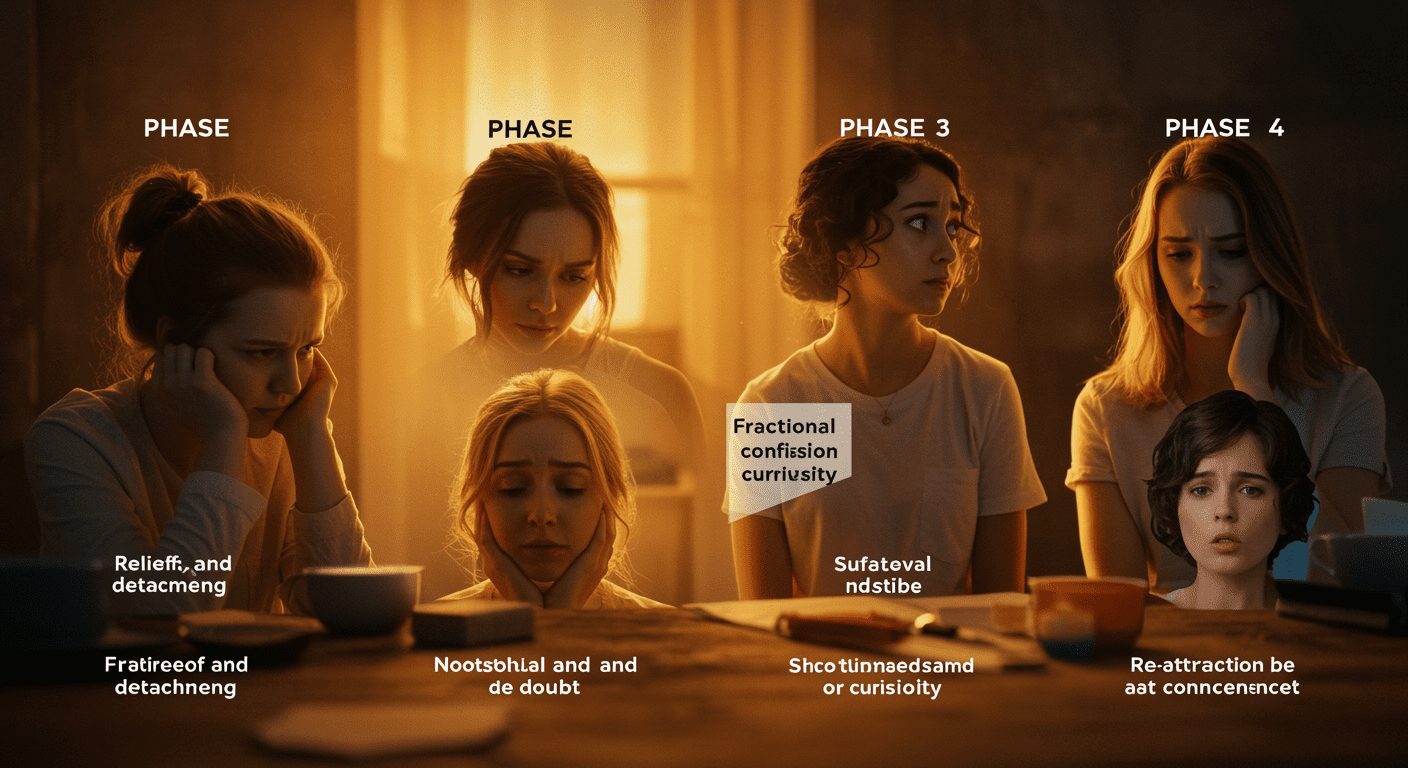 How To Get Your Ex Back Using Fractionation Psychology 28 Illustration Of The Emotional Stages An Ex Goes Through After A Breakup And How Fractionation Influences Re-Attraction.