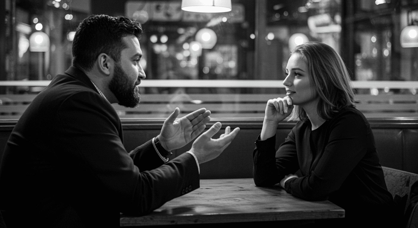 How To Hypnotize A Girl: Step-By-Step Guide To Subconscious Influence 41 Man Using A Hypnotic Voice To Influence A Woman'S Subconscious Emotions, Illustrating Hypnotic Seduction Techniques.