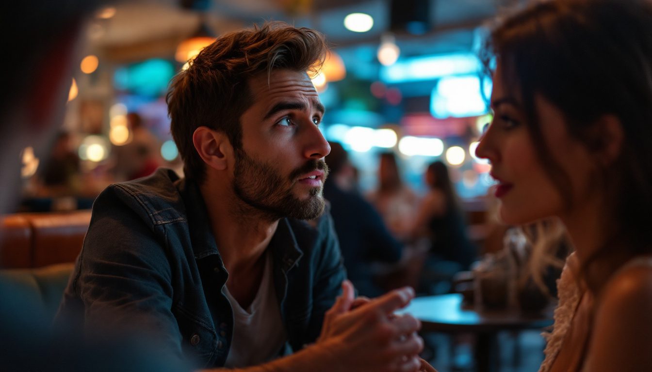 Exposure Technique (Cbt): How To Overcome Approach Anxiety Fast 19 A Man Struggling With Approach Anxiety, Hesitating To Engage In Conversation Due To Self-Doubt And Social Fear.