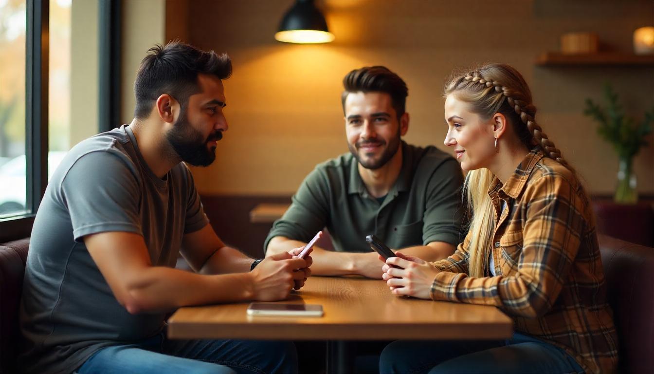 Is Your Best Friend A Cock-Block? How To Handle Social Sabotage 19 A Friend Appearing Jealous Or Competitive While The Other Remains Unaware, Illustrating The Subconscious Reasons Behind Social Sabotage In Dating.