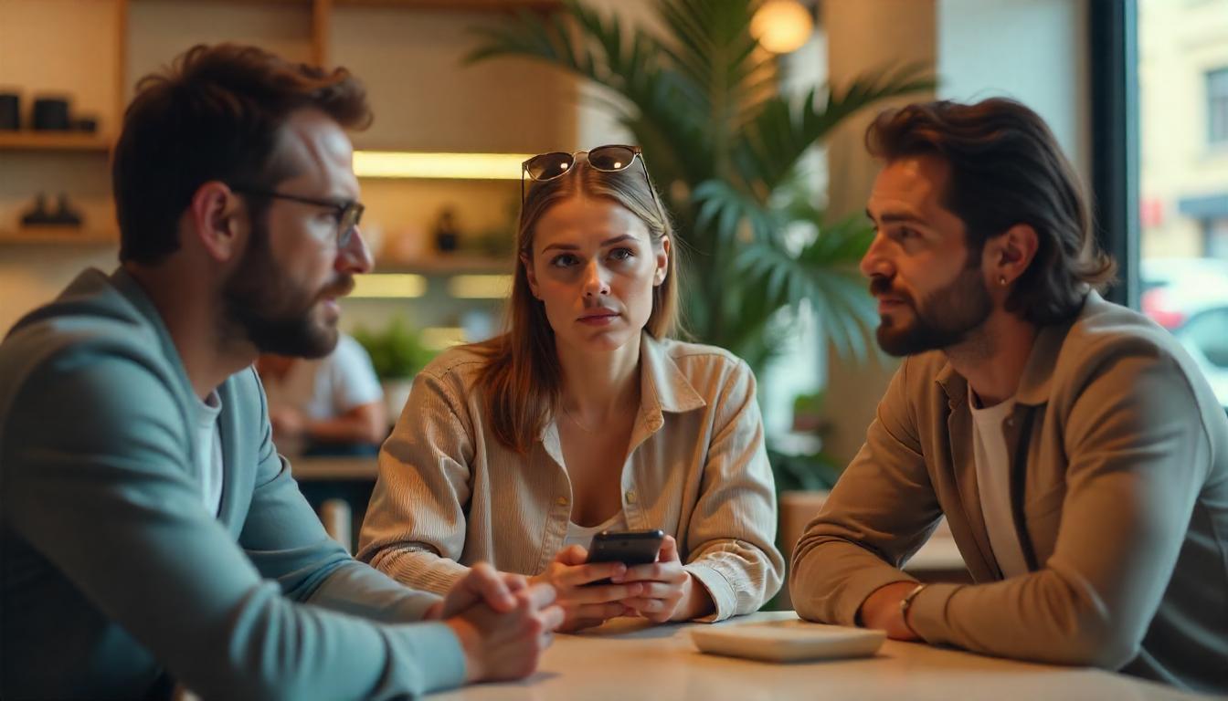 Is Your Best Friend A Cock-Block? How To Handle Social Sabotage 18 A Friend Appearing Jealous Or Competitive While The Other Remains Unaware, Illustrating The Subconscious Reasons Behind Social Sabotage In Dating.