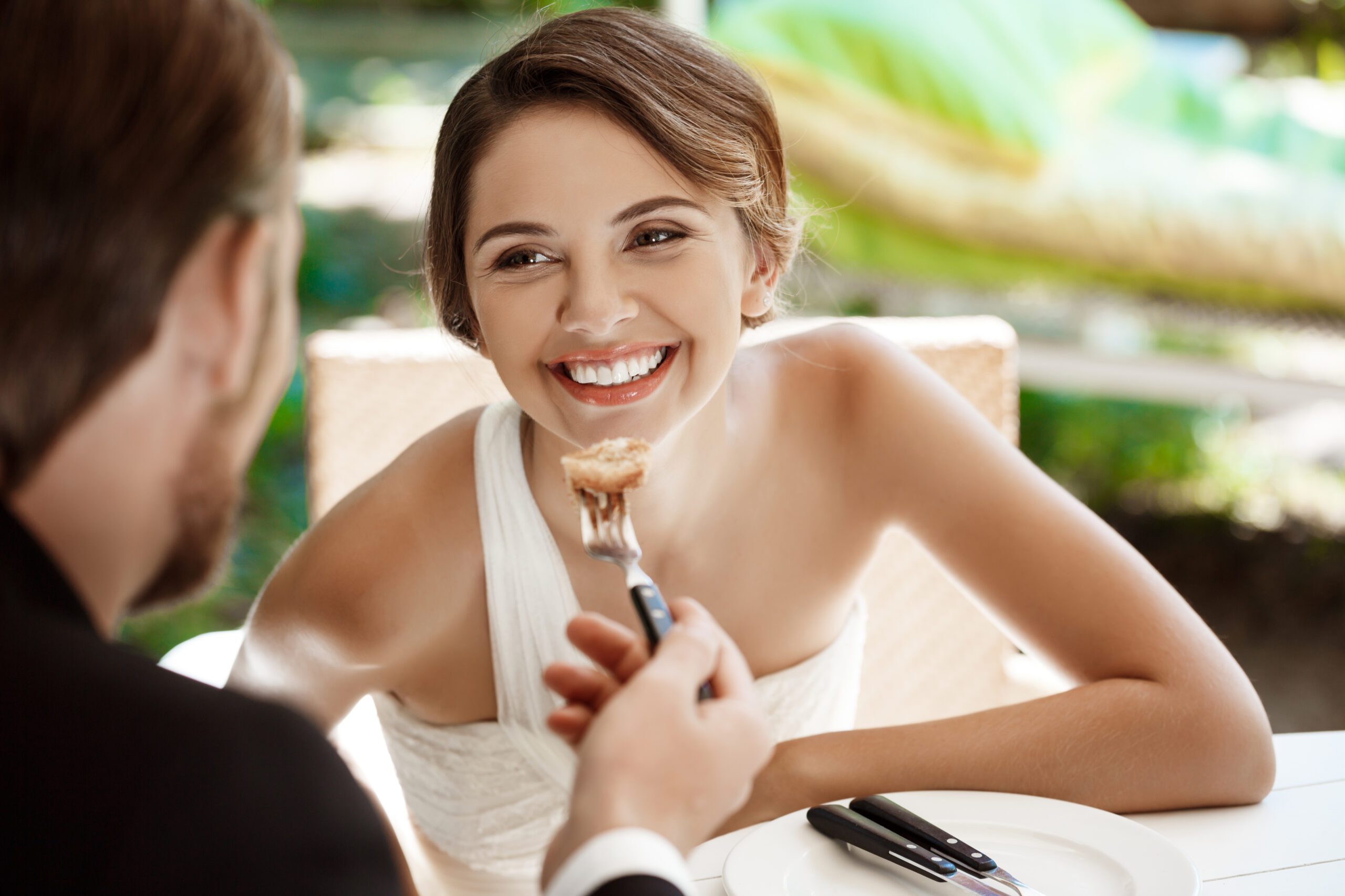 Why Women Don’t Follow Their Own Dating Rules And How To Use That To Your Advantage 18 Handsome Groom Feeding His Bride With Croissant Cafe Scaled
