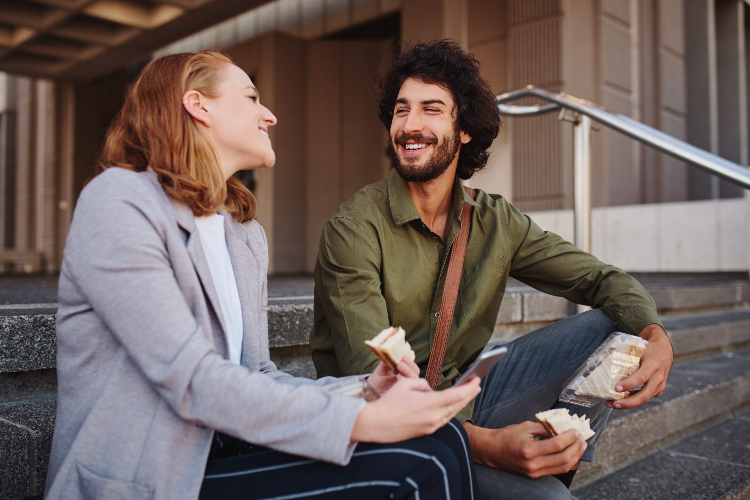 What To Talk About With A Girl: 14 Topics That Spark Chemistry And Desire 32 Man In Conversation With Woman Outside Office